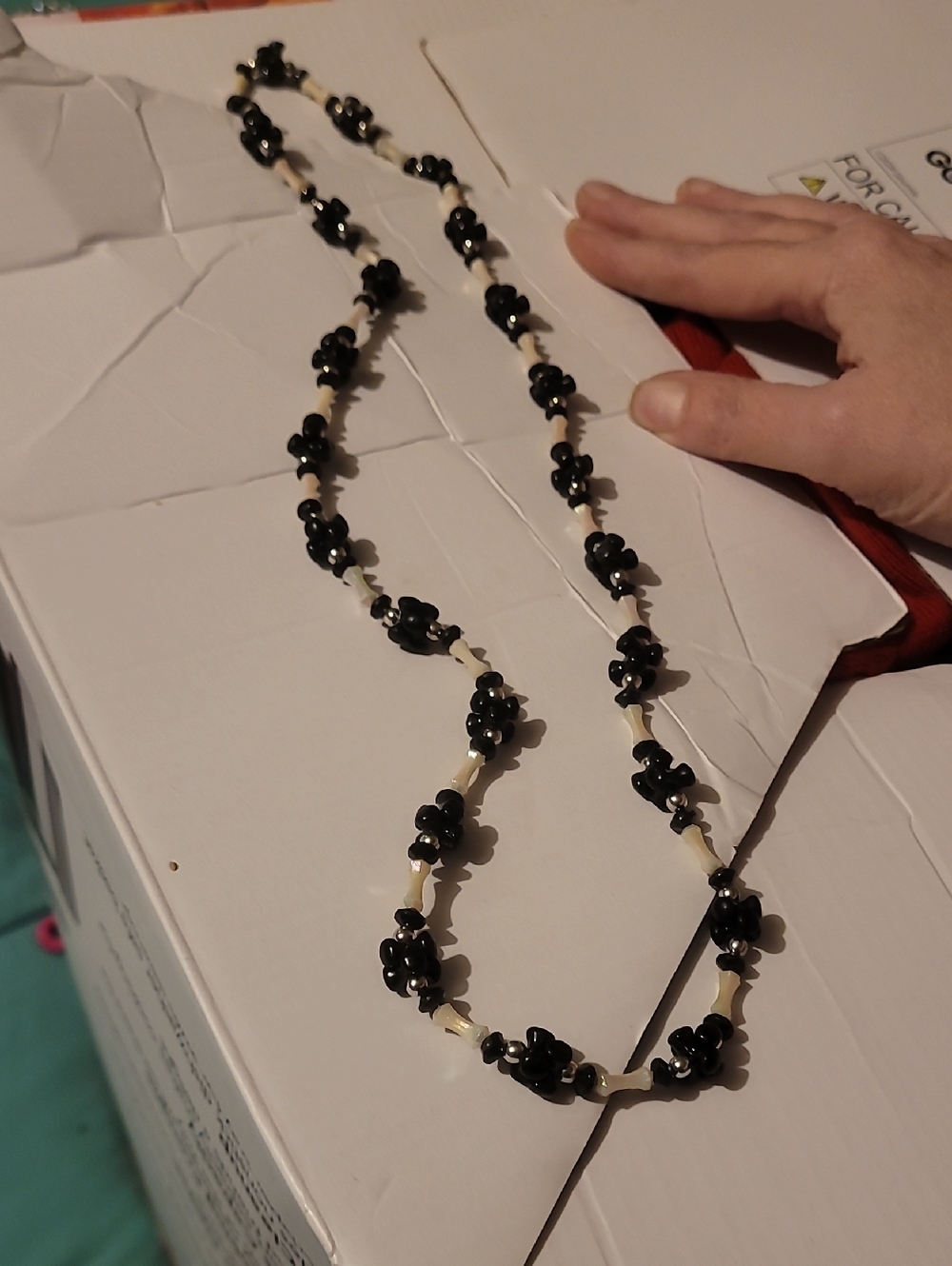 Black Beaded Cluster Necklace — Elegant Women’s Fashion Jewelry